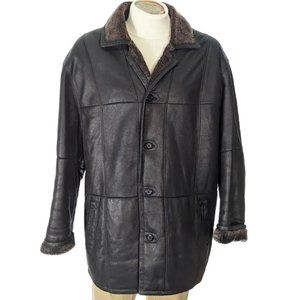 Yuan Sheepskin Shearling Jacket Sz 44 EUC